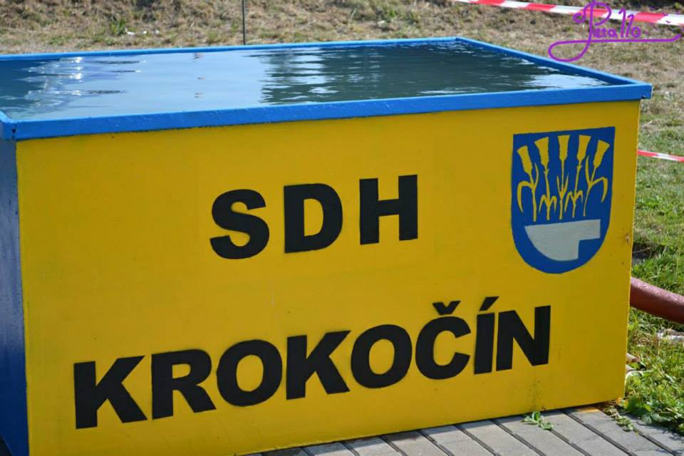 Nádrž s nápisem SDH Krokočín